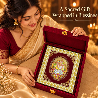 24K Gold-Plated Lord Kuber Frame | Premium Gift Box | 35x27 CM