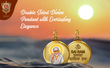 Load image into Gallery viewer, Diviniti 24K Double sided Gold Plated Pendant  SAI BABA &amp; OM|22 MM Flip Coin (1 PCS)