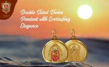 Load image into Gallery viewer, Diviniti 24K Double sided Gold Plated Pendant  Padmawati &amp; Balaji | 22 MM Flip Coin (1 PCS)
