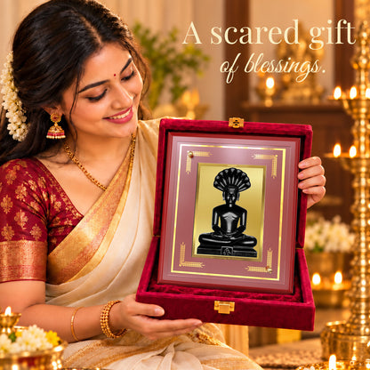 24K Gold-Plated Parshwanath Ji MDF Frame | Premium Gift Box | 26x20 CM