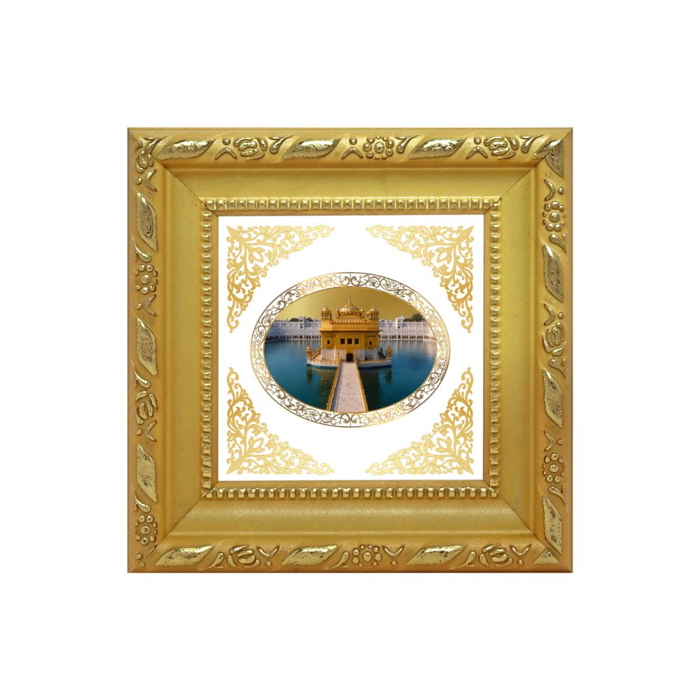 Golden Temple | Sacred Sikh Shrine Royal Tabletop Photo Frame in 24K Gold Plated Foil