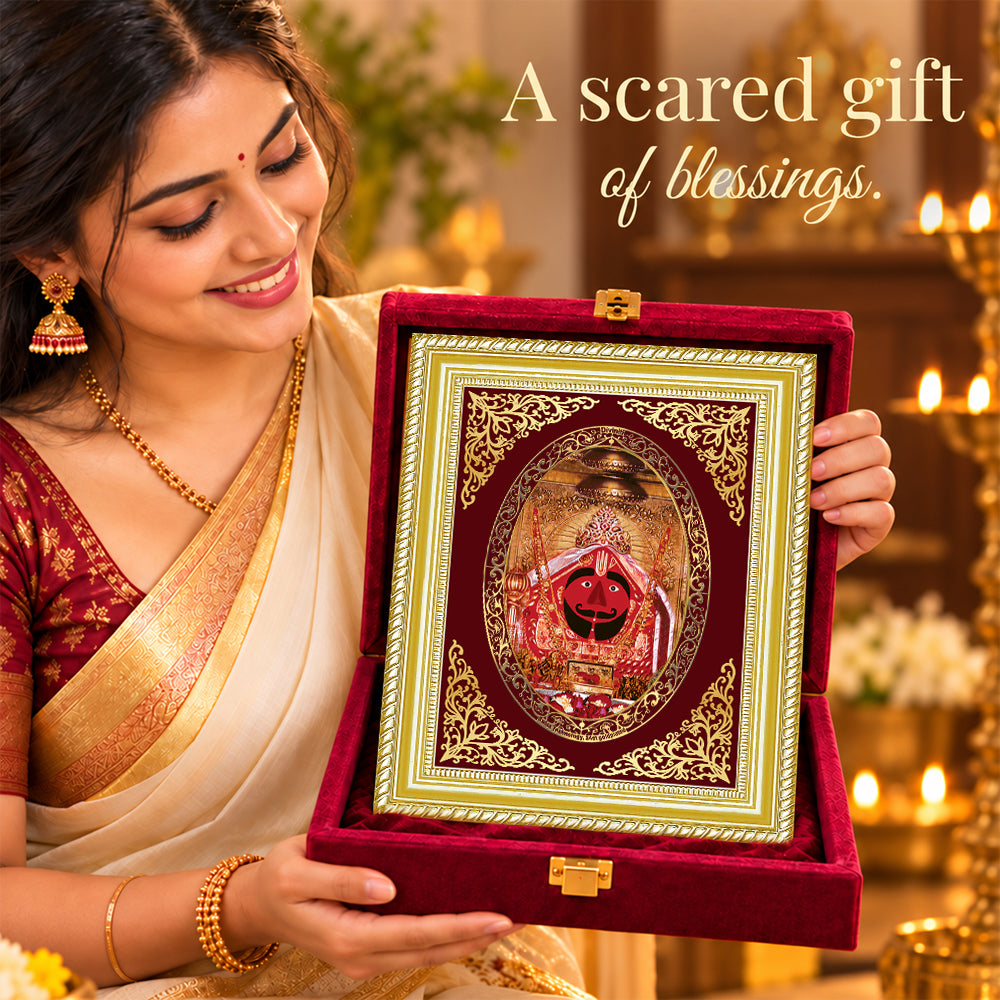 24K Gold-Plated Salasar Balaji Frame | Premium Gift Box | 26x20 CM