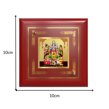 Lord Satyanarayana | Divine Form of Truth and Prosperity Tabletop Frame in 24K Gold Plated Foil