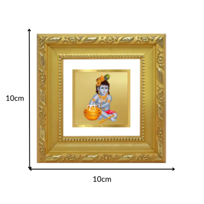 Makhan Gopal |Baby Krishna | Devakinandana For Tabletop Frame in 24K Gold Plated Foil