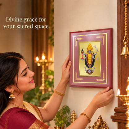 24K Gold-Plated Maa Kali MDF Frame | Premium Gift Box | 26x20 CM