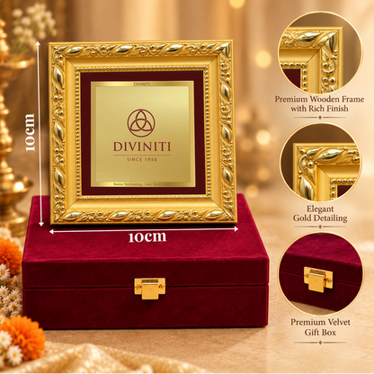 24K Gold-Plated Personalized Frame | Premium Gift Box | 10x10 CM