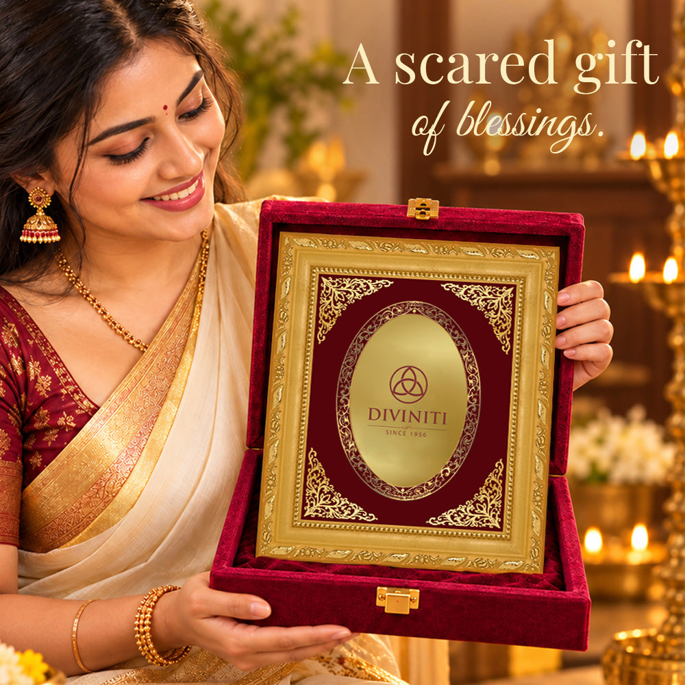 24K Gold-Plated Personalized Frame | Premium Gift Box | 21.5x17.5 CM