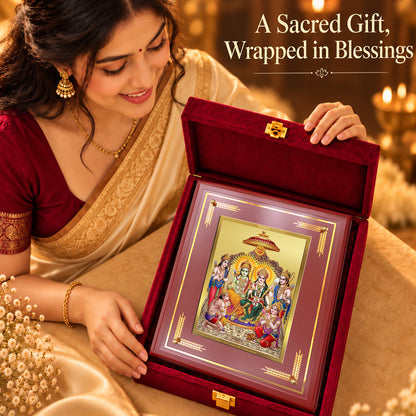 24K Gold-Plated Ram Darbar MDF Frame | Premium Gift Box | 27x35 CM