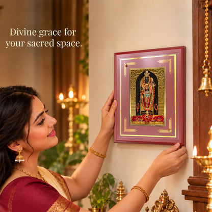 24K Gold-Plated Ram Lalla MDF Frame | Premium Gift Box | 26x20 CM
