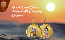 Load image into Gallery viewer, Diviniti 24K Double sided Gold Plated Pendant  RADHA KRISHNA &amp; BALGOPAL|22 MM Flip Coin (1 PCS)
