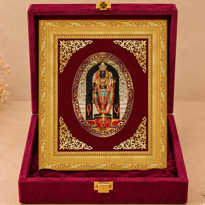 24K Gold-Plated Lord Ram Lalla Frame | Premium Gift Box | 16x13.5 CM