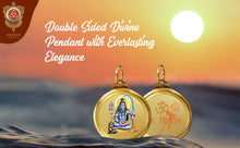 Load image into Gallery viewer, Diviniti 24K Double sided Gold Plated Pendant  SHIVA &amp; OM|22 MM Flip Coin (1 PCS)
