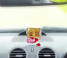 Load image into Gallery viewer, Diviniti 24K Gold Plated Padmavathi Balaji Frame For Car Dashboard, Home Decor, Puja (11 x 6.8 CM)
