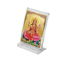 Load image into Gallery viewer, Diviniti 24K Gold Plated Lakshmi Ji Frame For Car Dashboard, Home Decor, Puja, Festival Gift (11 x 6.8 CM)
