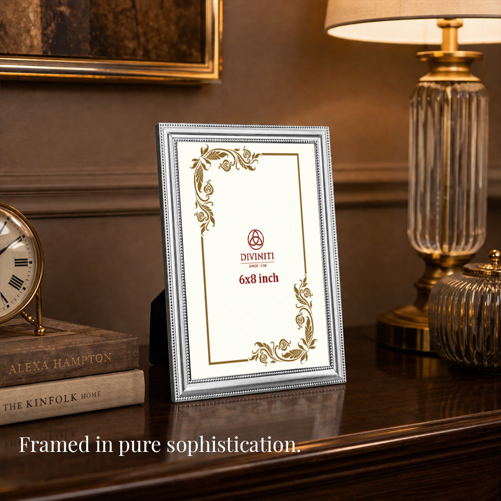 Diviniti Premium Silver Plated 6x8 Photo Frame