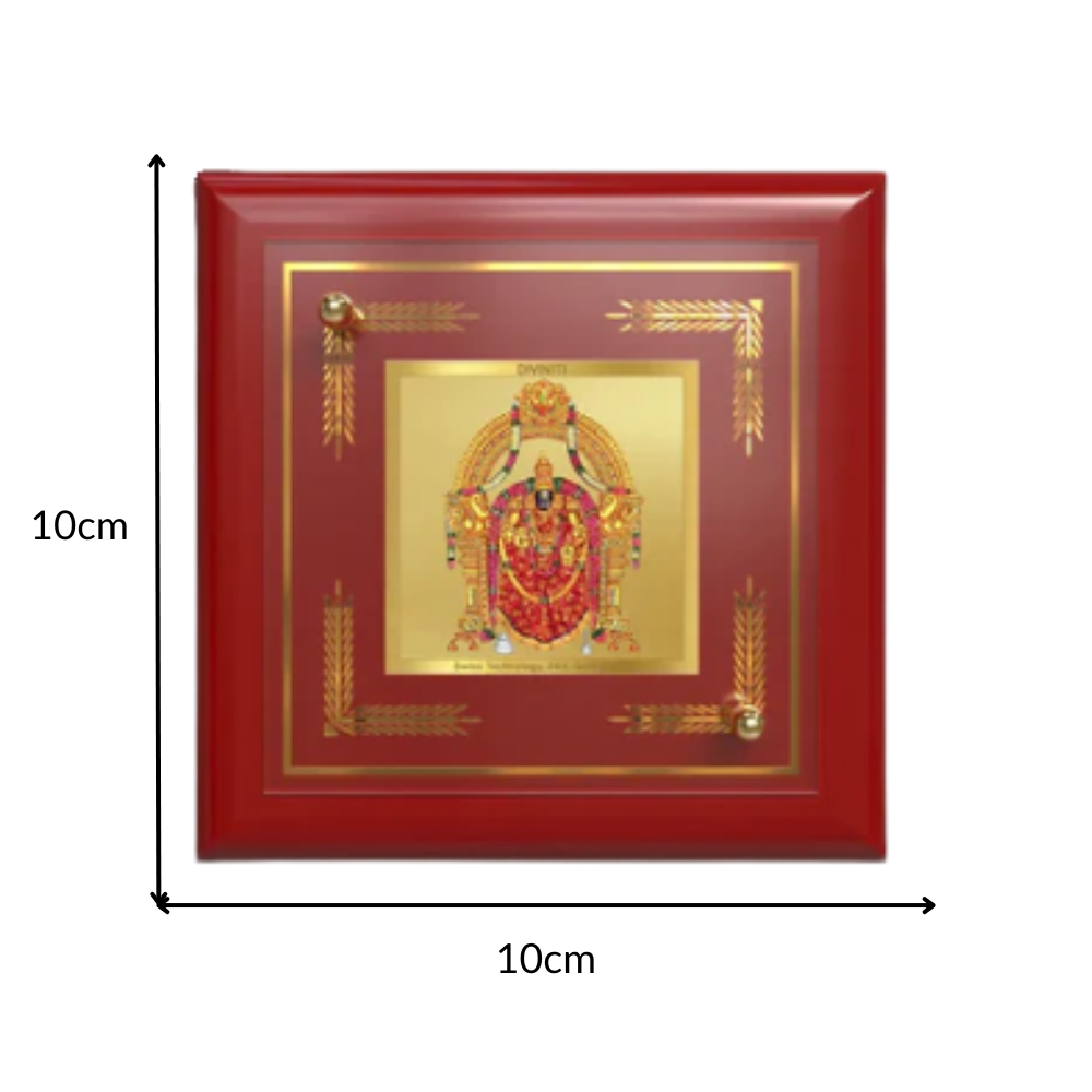 Goddess Padmavati | Consort of Lord Tirupati Balaji Tabletop Frame in 24K Gold Plated Foil