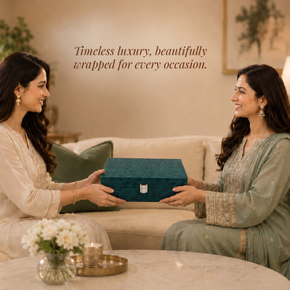 Diviniti Silver-Plated Tissue Holder | Green Enamel Ornate Tissue Box for Luxury Home Décor