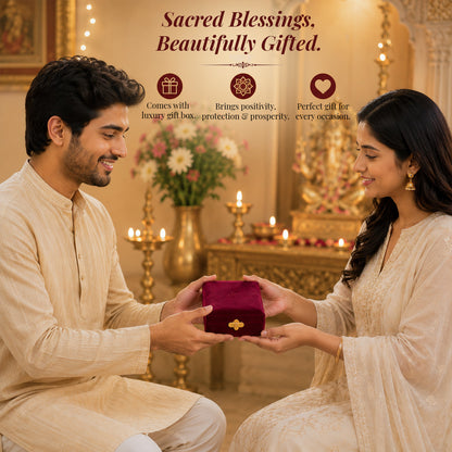 Diviniti 24K Double Sided Gold Plated Pendant Laddu Gopal & Bal Gopal | 18 MM Flip Coin (1 PCS)