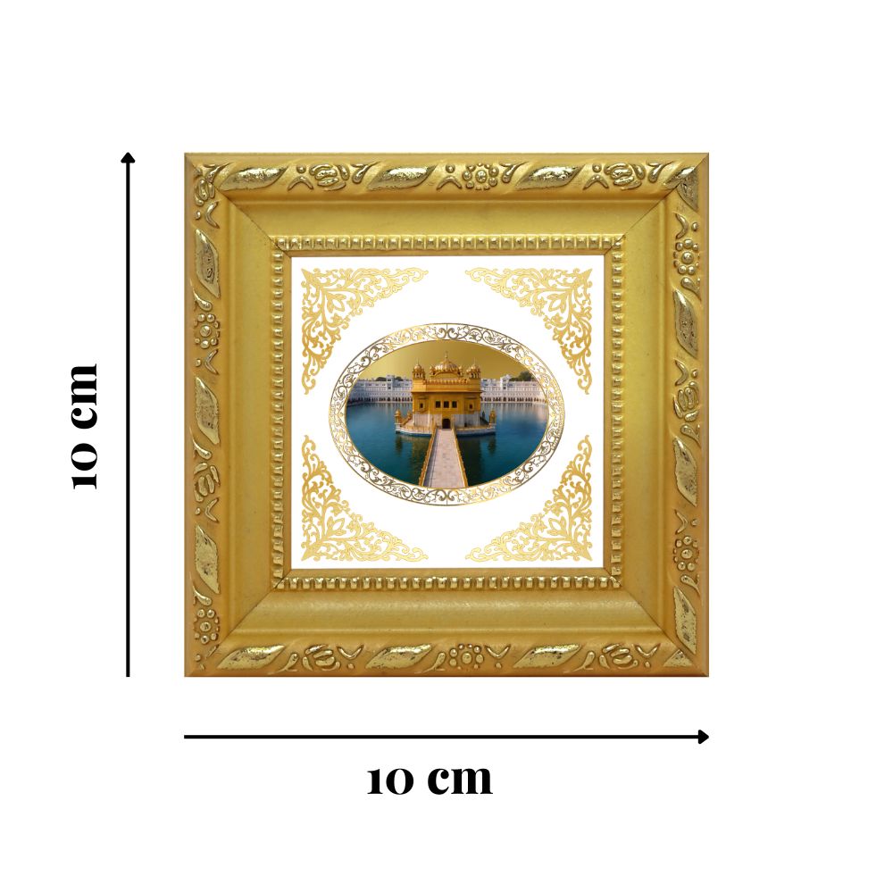 Golden Temple | Sacred Sikh Shrine Royal Tabletop Photo Frame in 24K Gold Plated Foil