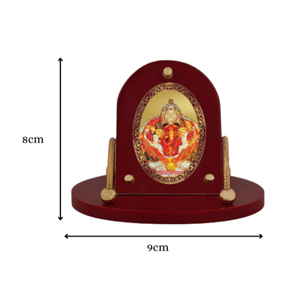 Siddhivinayak | Divine Lord Ganesha Car Dashboard & Tabletop Photo Frame in 24K Gold Plated Foil