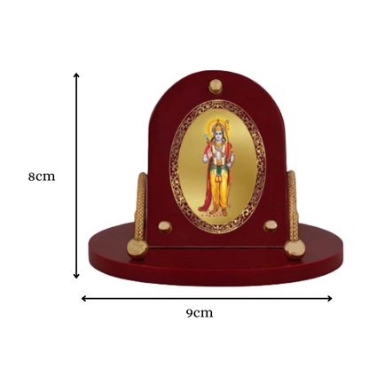 Ram Ji | Divine Lord Ram Car Dashboard & Tabletop Photo Frame in 24K Gold Plated Foil