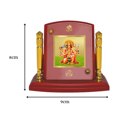 Panchmukhi Hanuman | Five-Faced Hanuman Car Dashboard Frame in 24K Gold Plated Foil