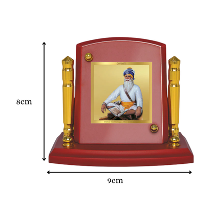 Baba Deep Singh Ji | Nihang Sikh and Martyr Car Dashboard Frame in 24K Gold Plated Foil