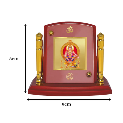 Lord Ayyappan | Hariharan For Car Dashboard Frame in 24K Gold Plated Foil