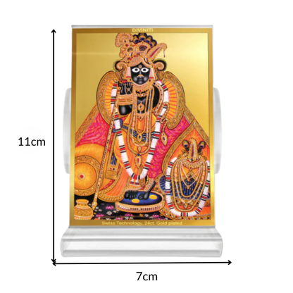 Banke Bihari | Kunjbihari Car Dashboard Frame in 24K Gold Plated Foil