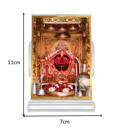 Salasar Balaji | Lord Hanuman of Salasar Dham Car Dashboard Frame in 24K Gold Plated Foil