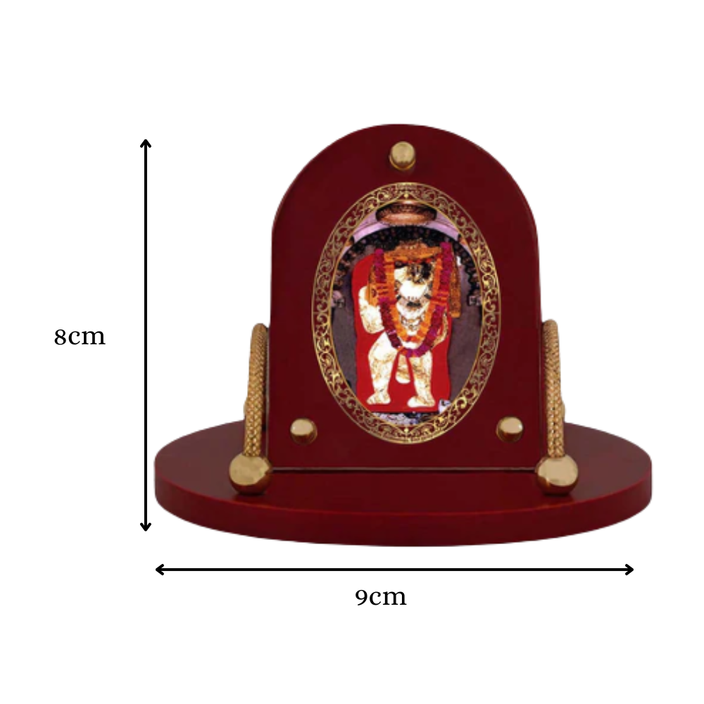 Mehandipur Bala Ji | Divine Lord Bala Ji Car Dashboard & Tabletop Photo Frame in 24K Gold Plated Foil