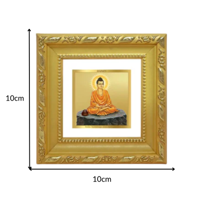 Lord Buddha| Meditation Tabletop Frame in 24K Gold Plated Foil