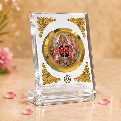 24K Gold Plated Salasar Balaji Acrylic Car Dashboard Frame | 8x7 CM