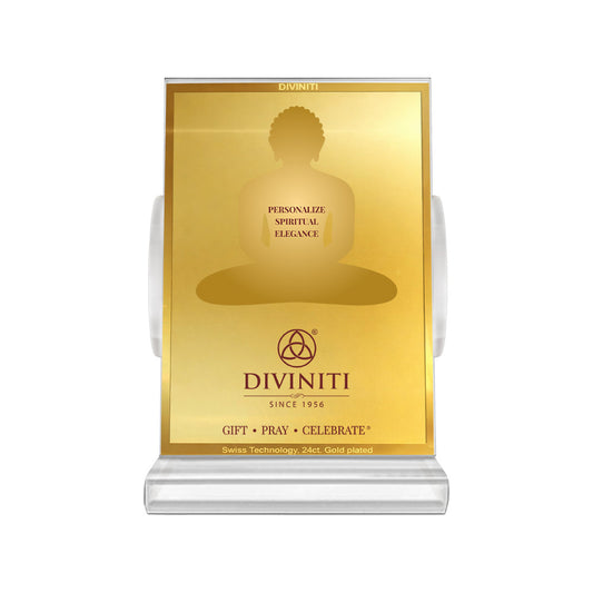 Diviniti Acrylic Personalization Car Dashboard Frame in 24K Gold Plated Foil