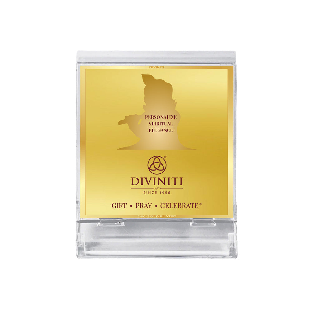 Diviniti Acrylic Personalization Car Dashboard Frame in 24K Gold Plated Foil