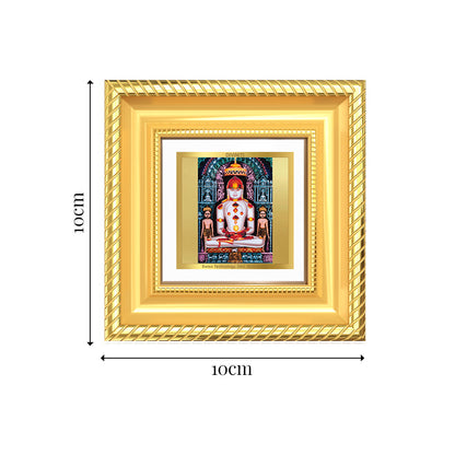 Diviniti Adinath (Adishwara Tirthankara Rishabhanatha) Tabletop Frame in 24K Gold Plated Foil | Peace, Detachment & Spiritual Awakening | DG015S1A (10x10 CM)