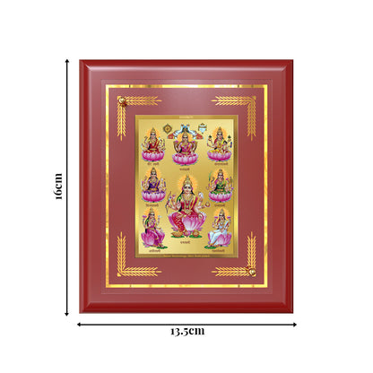 Diviniti 24K Gold Plated Ashtalakshmi Blessing Tabletop Photo Frame | Wealth, Prosperity & Divine Abundance