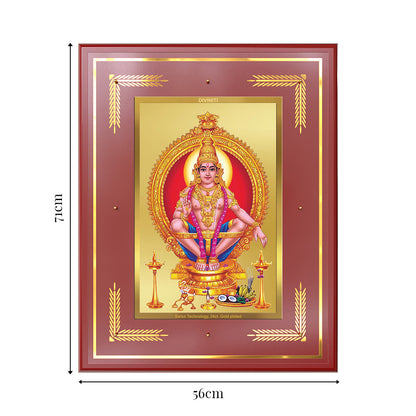 Lord Ayyappan | Hariharan for Wall Mount Photo Frame in 24K Gold Plated Foil