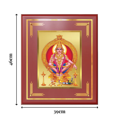 Lord Ayyappan | Hariharan for Wall Mount Photo Frame in 24K Gold Plated Foil