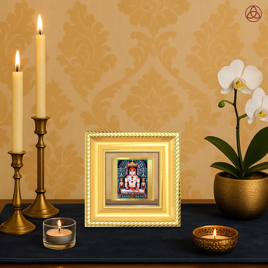 Adinath | Adishwara Tirthankara Rishabhanatha For Tabletop Frame in 24K Gold Plated Foil