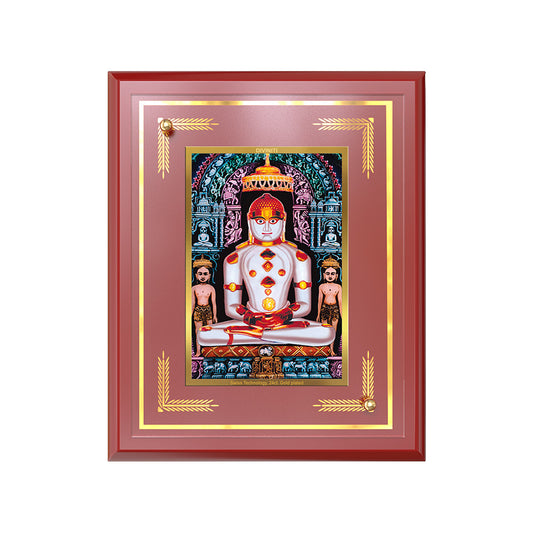 Bhagwan Adinath Tabletop Photo Frame in 24K Gold Plated Foil