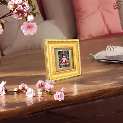 Adinath | Adishwara Tirthankara Rishabhanatha For Tabletop Frame in 24K Gold Plated Foil