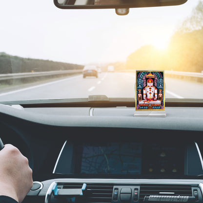 Adinath | Adishwara Tirthankara Rishabhanatha For Car Dashboard Frame in 24K Gold Plated Foil