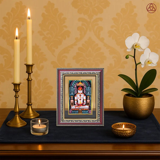 Adinath | Adishwara Tirthankara Rishabhanatha for Wall & Tabletop Photo Frame in 24K Gold Plated Foil