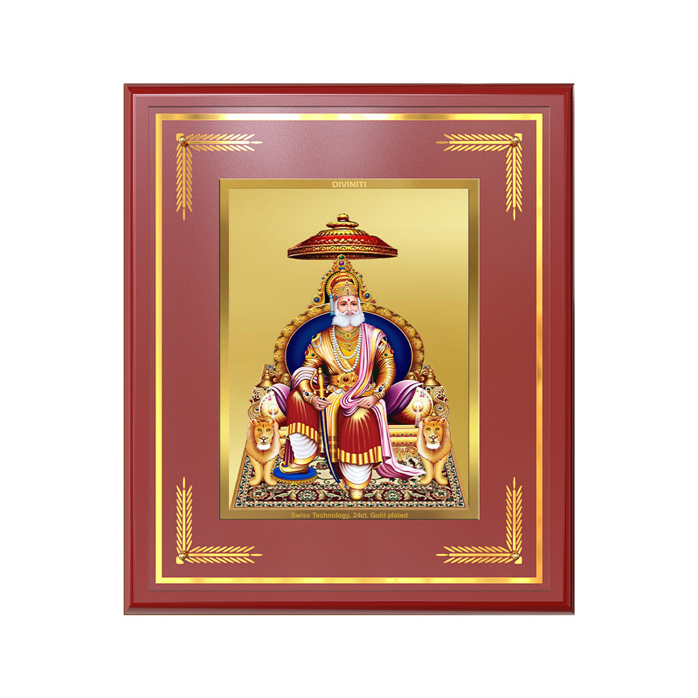 Maharaja Agrasen For Wall & Tabletop Frame in 24K Gold Plated Foil