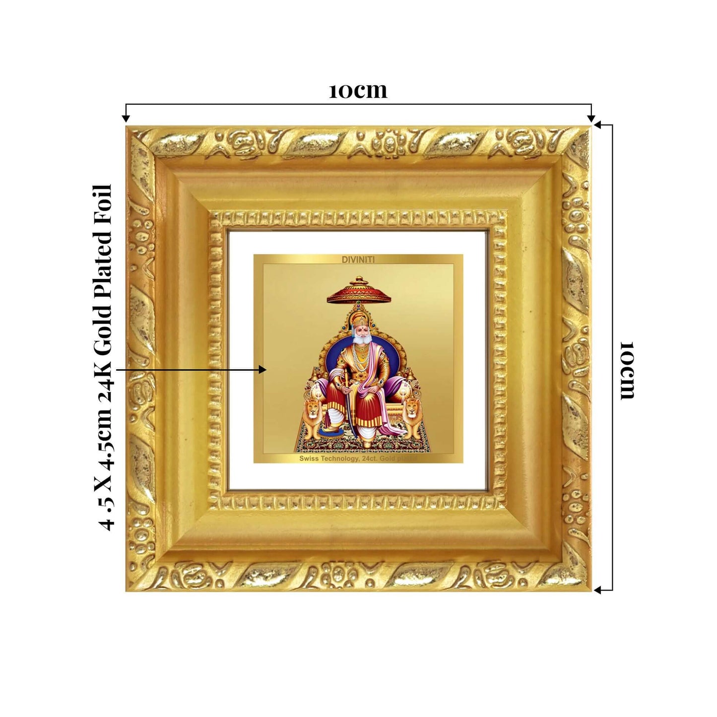 Agrasen Maharaj | Legendary King & Social Reformer | Symbol of Prosperity & Benevolence For Tabletop Frame in 24K Gold Plated Foil