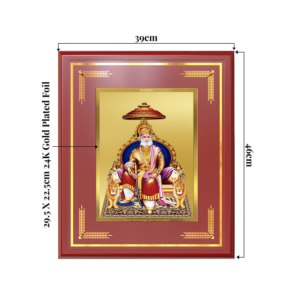 Maharaja Agrasen For Wall & Tabletop Frame in 24K Gold Plated Foil