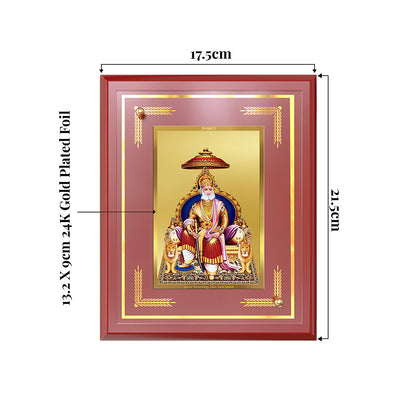 Maharaja Agrasen | King Agrasen Wall and Tabletop Photo Frame in 24K Gold Plated Foil