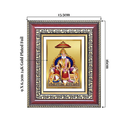 Maharaja Agrasen Devotional Wall & Tabletop Frame for Home & Office in 24K Gold Plated Foil