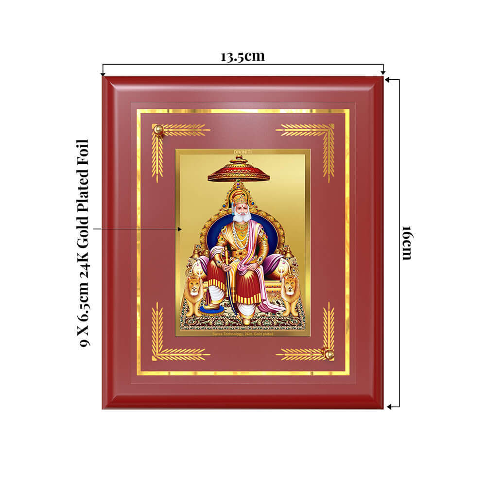 Maharaja Agrasen For Wall & Tabletop Frame in 24K Gold Plated Foil